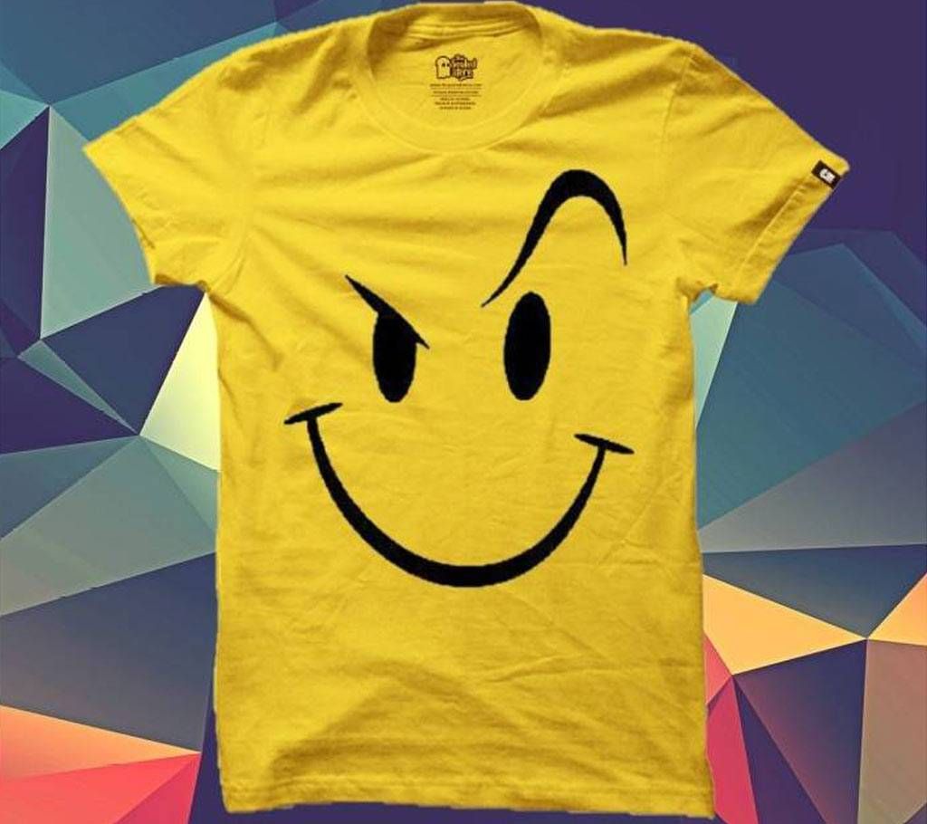 Funny Yellow Cotton T-shirt