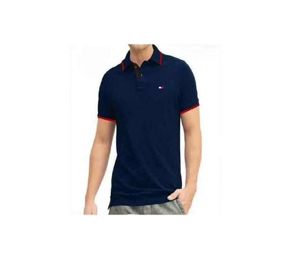 Polo T-shirt For Men  Solid Navy Blue