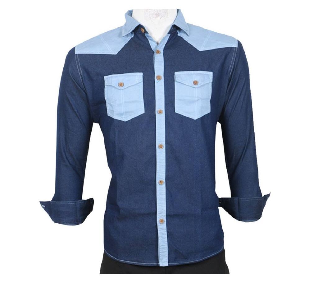 Blue Denim Gents Full Sleeve Casual Shirt