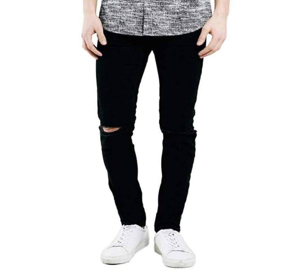 Fashionable rip jeans pant for man