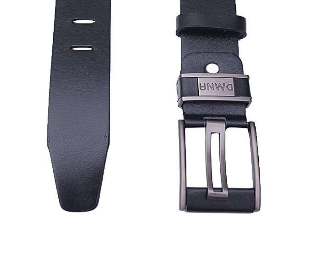 Black Artificial Leather Casual Belt for Men-CSB-282