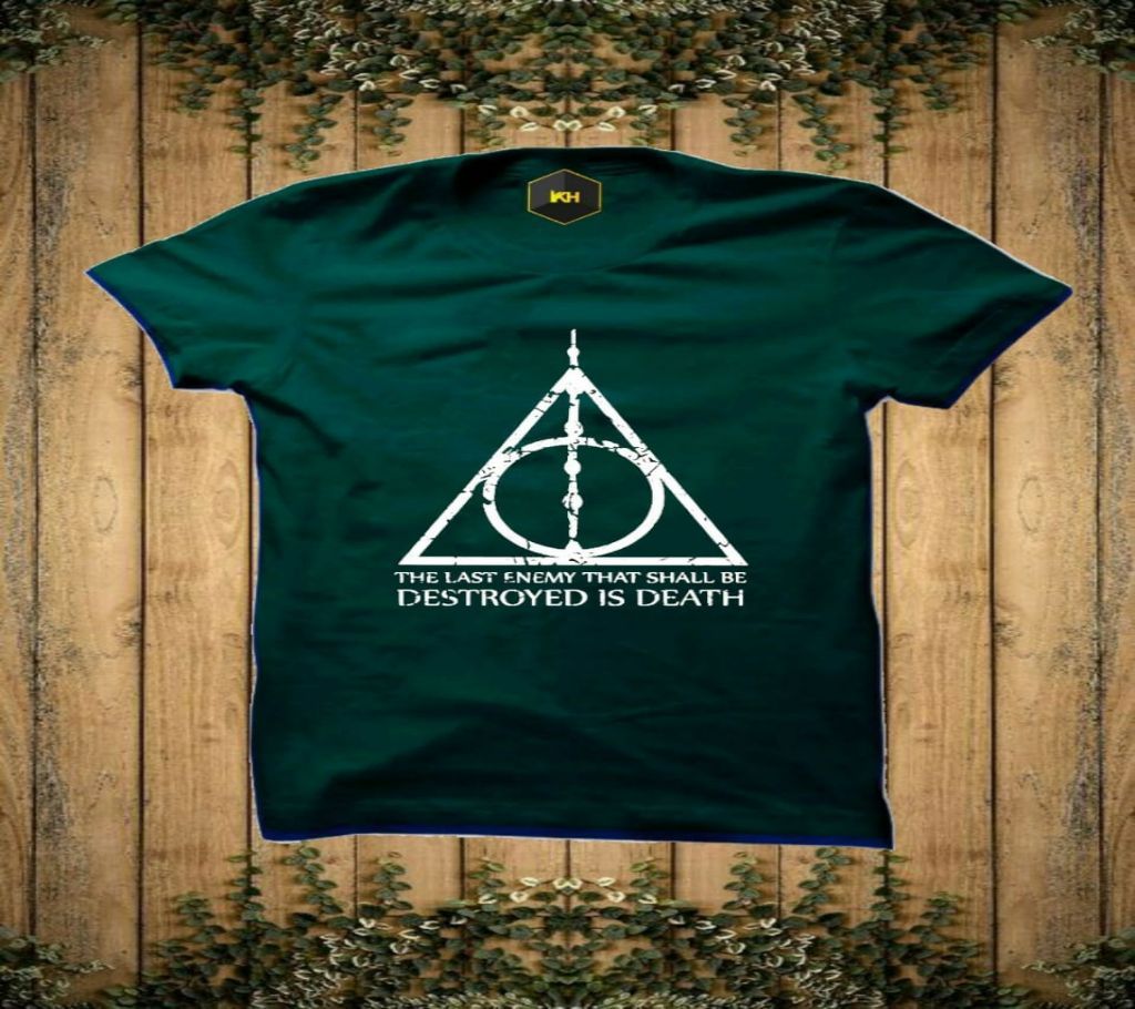  Design Rubber Print Half-Sleeve T-shirt For Men(Green)