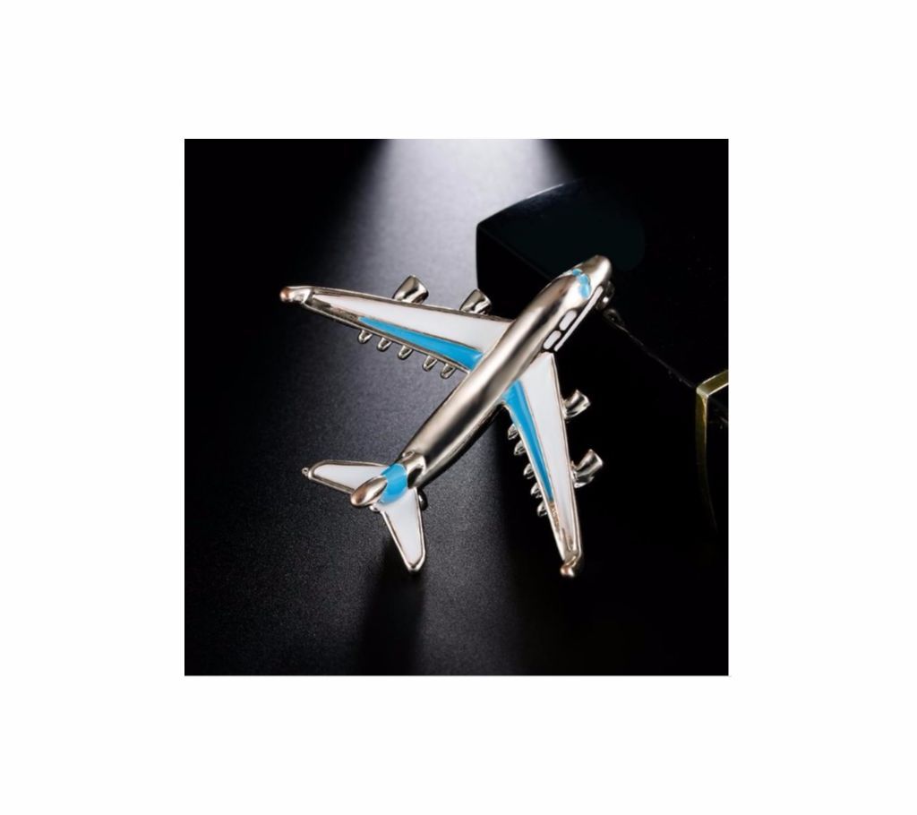4 Cm Fashion Metal Airplane Badge Brooches Pin For Men