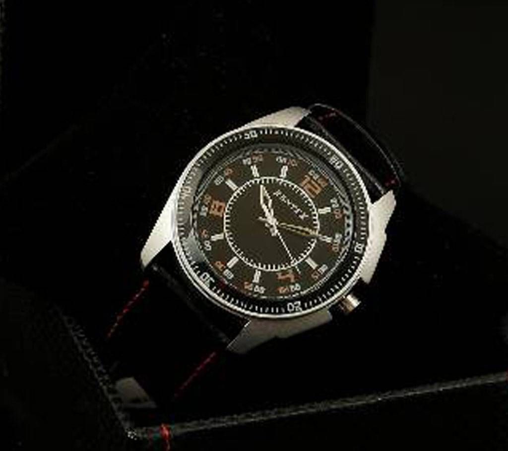 Black Dial and Belt Leather Strap Original Rentex