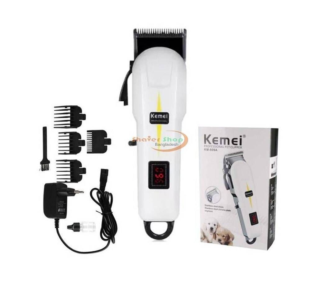 Kemei KM-809A Digital Electric Rechargeable Professional Hair Clipper Trimmer for Men 