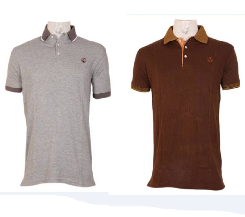 Gents Half Sleeve Cotton Polo Shirt Combo