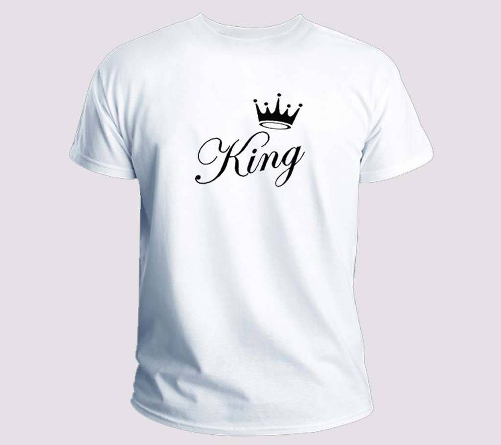 King Half Sleeve T-shirt For Mens