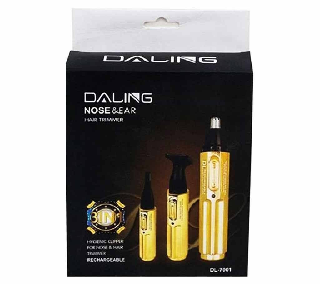 DALING DL-7001 3 In 1 Rechargeable Noise And Hair Trimmer - Gold