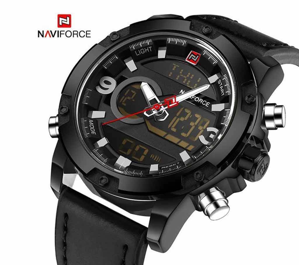 NAVIFORCE Dual Display Analog Digital Watch For Men
