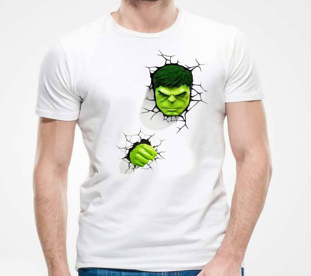 HULK Graphic Print Round Neck T-Shirt for Men