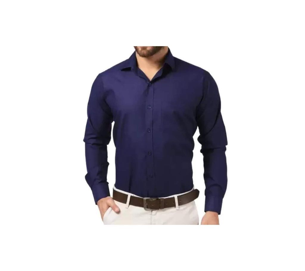 Mens Casual Smart Shirt  Navy Blue