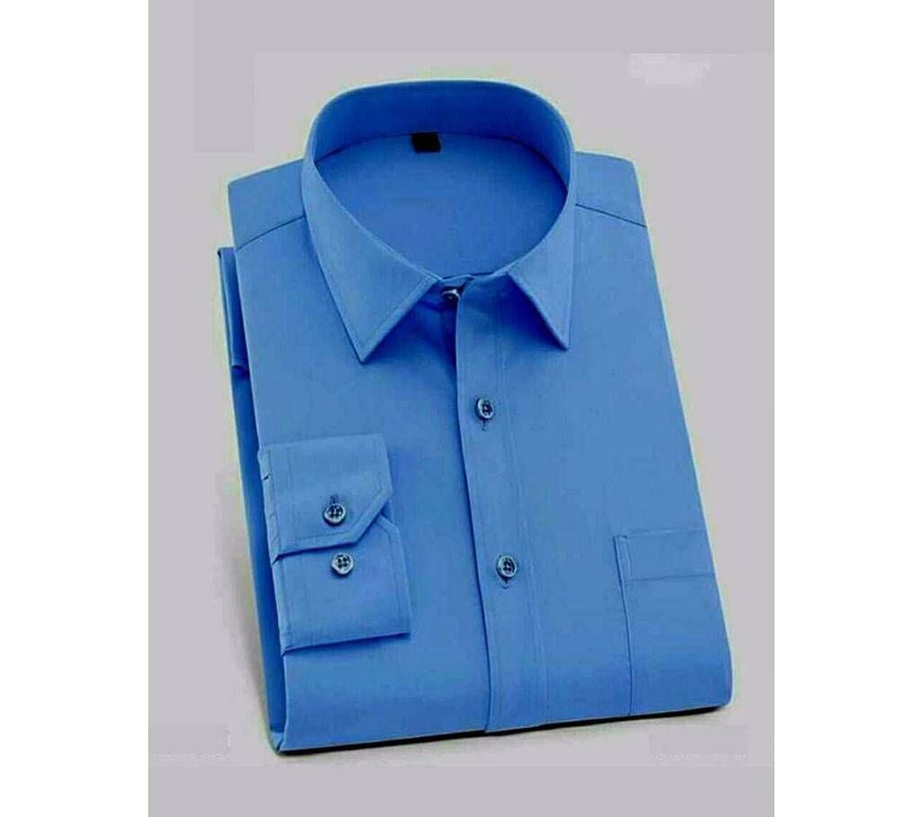 Deep Sky Blue formal Shirt for Men