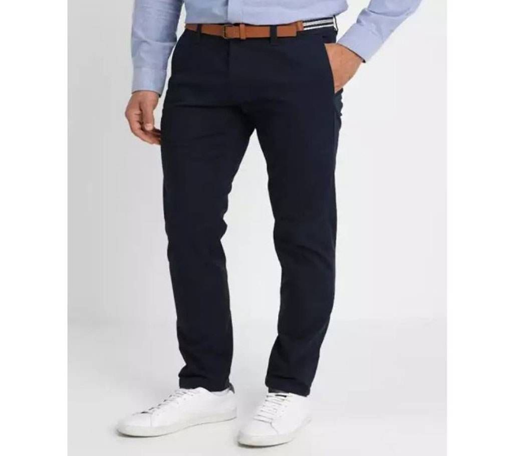 Navy blue Color Gabardine Pant For Men
