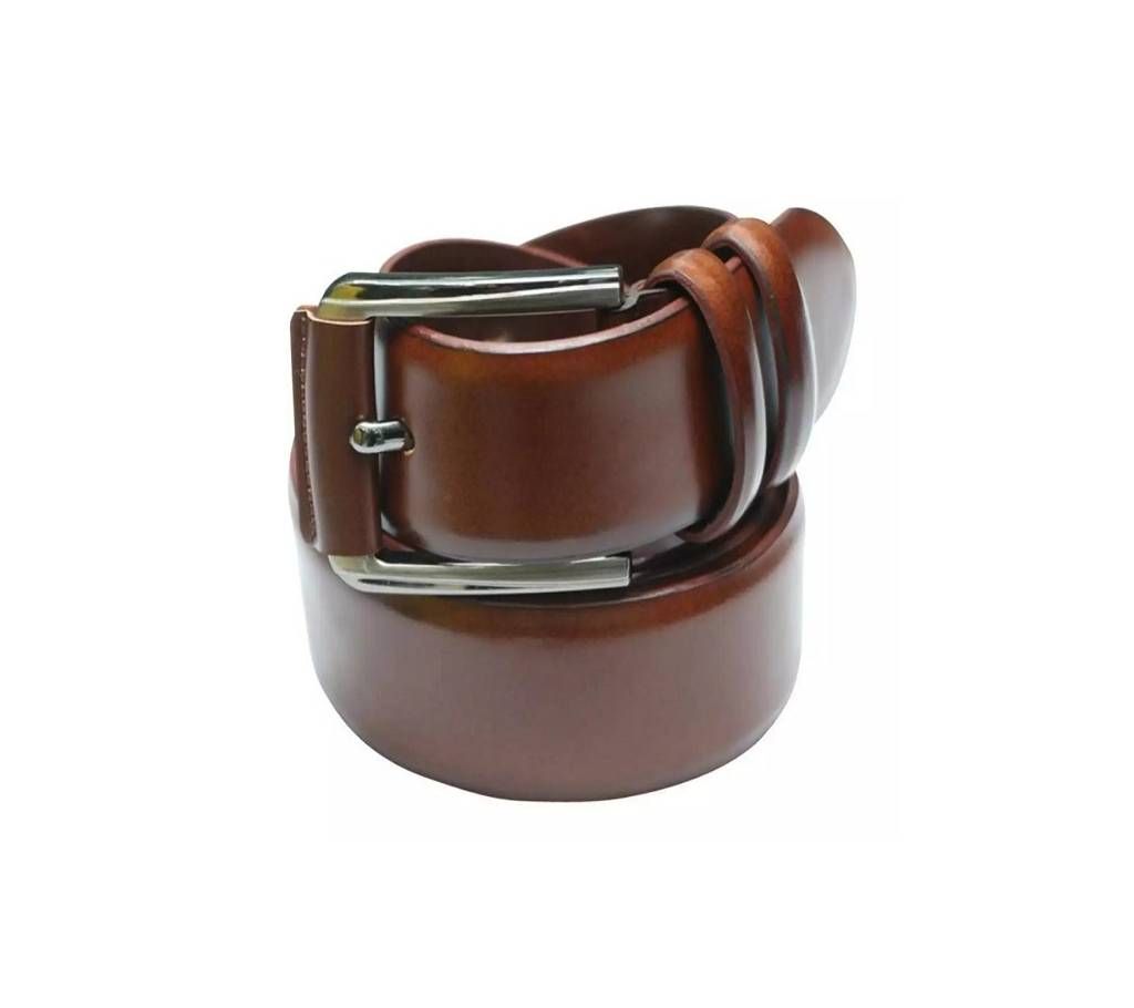 Chocolate Leather Formal Belt For Boys