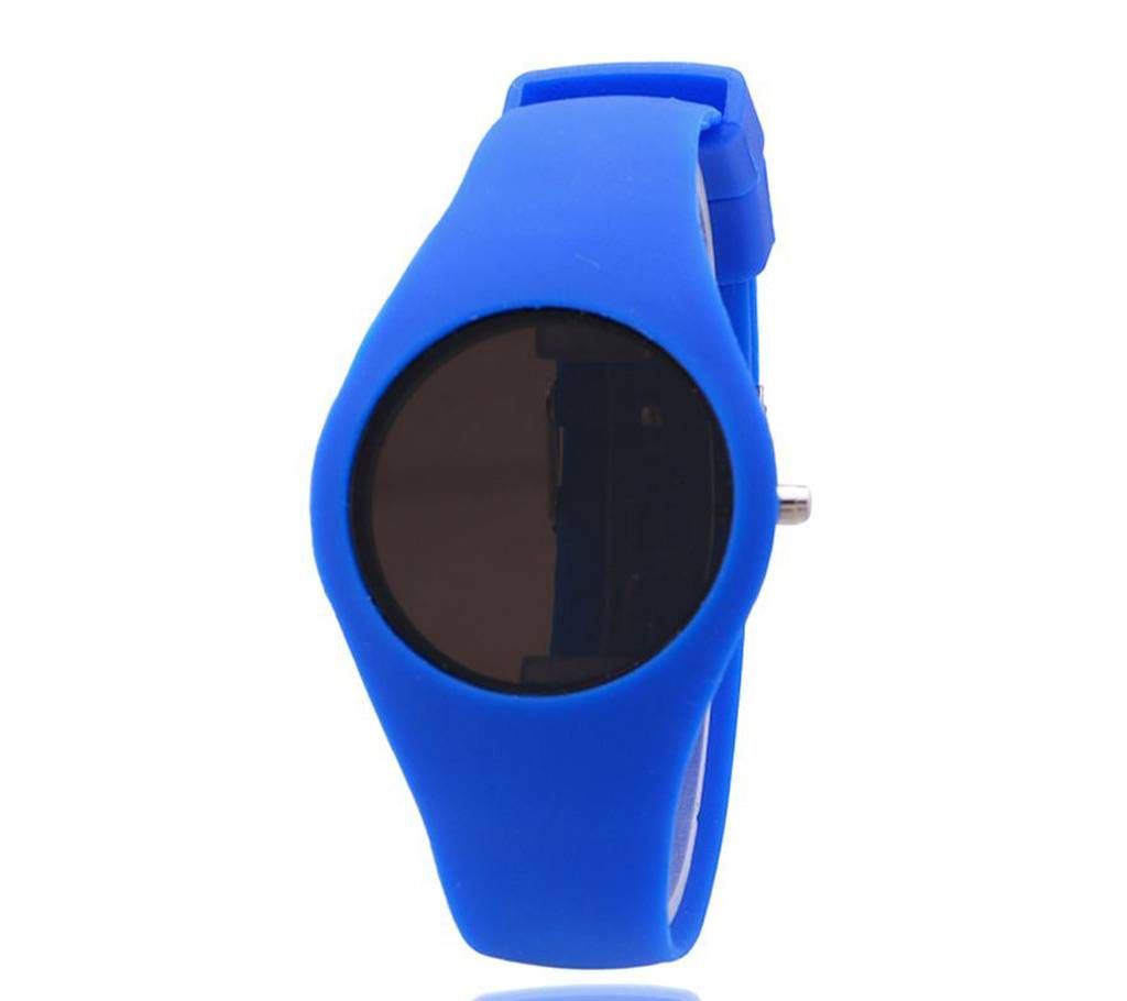 Silicon Band Digital Led Watch Blue