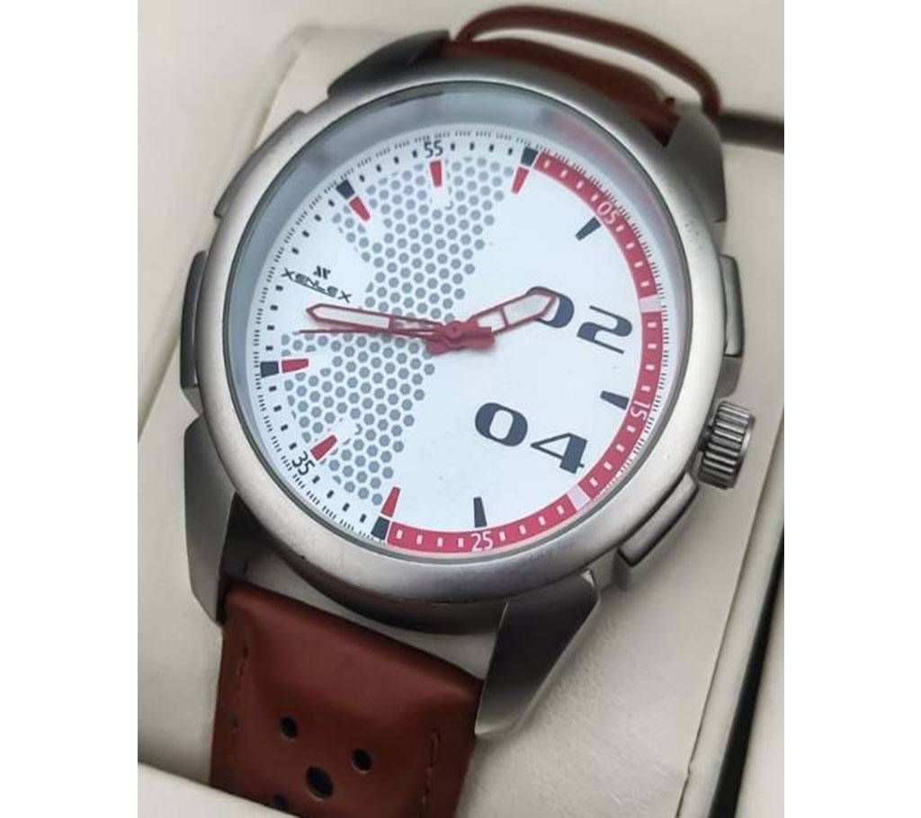 Xenlex White Dial Analog Wrist Watch For Men 