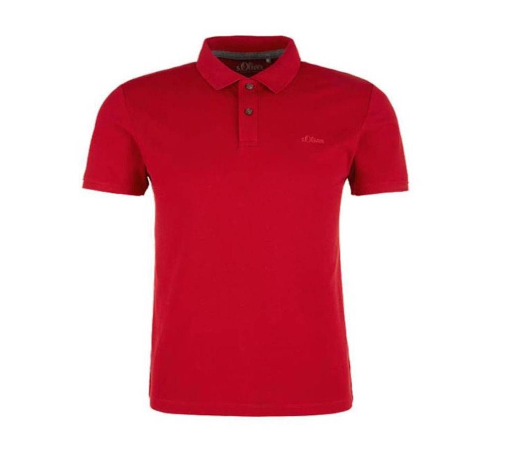 Polo Cotton Shirt for Men-Red