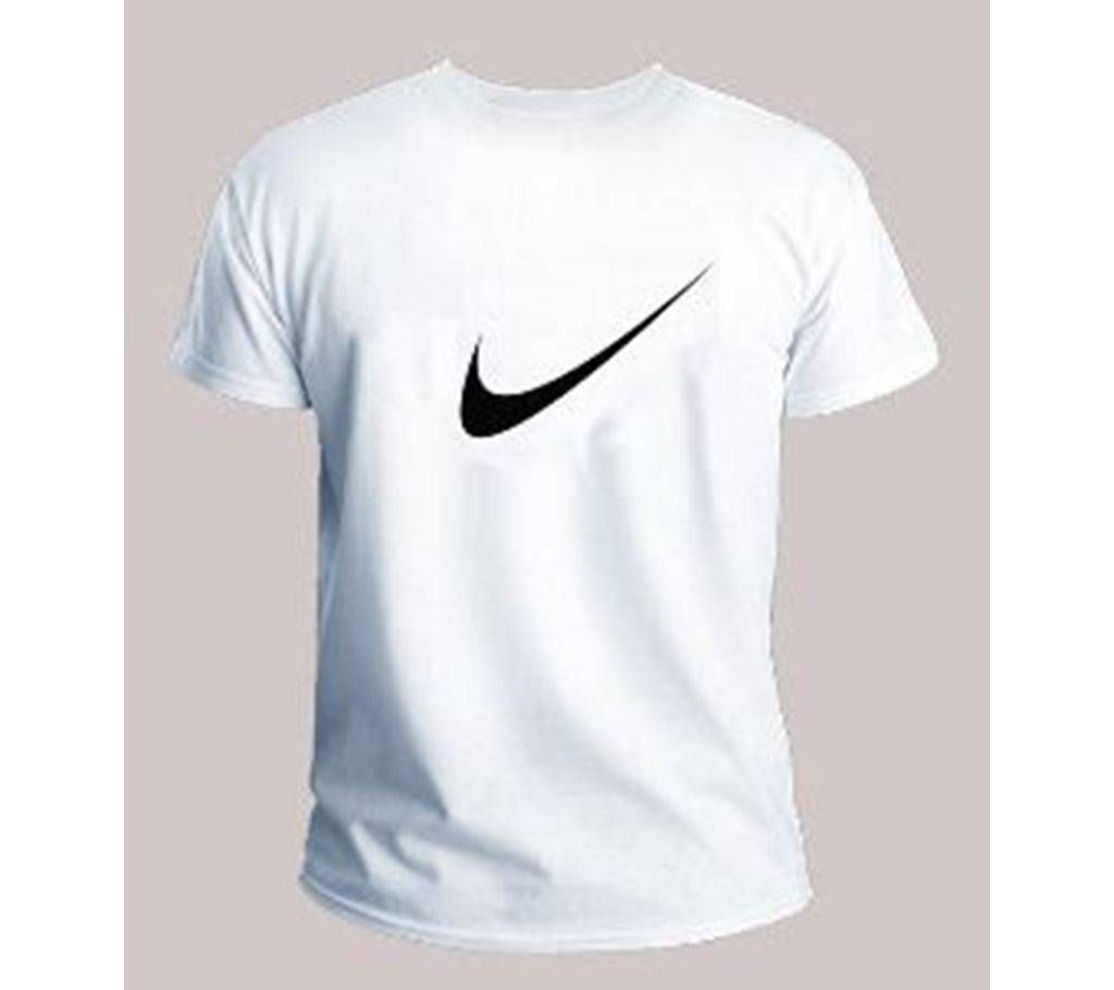 Taiwan CVC Fabric T-Shirt For Men- White 