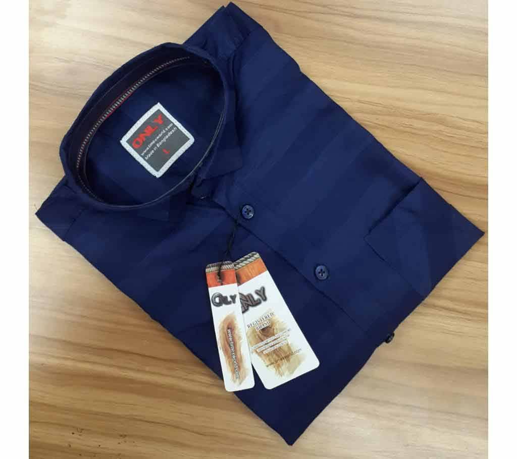 Full Sleeve Casual Shirt For Mens Blue 