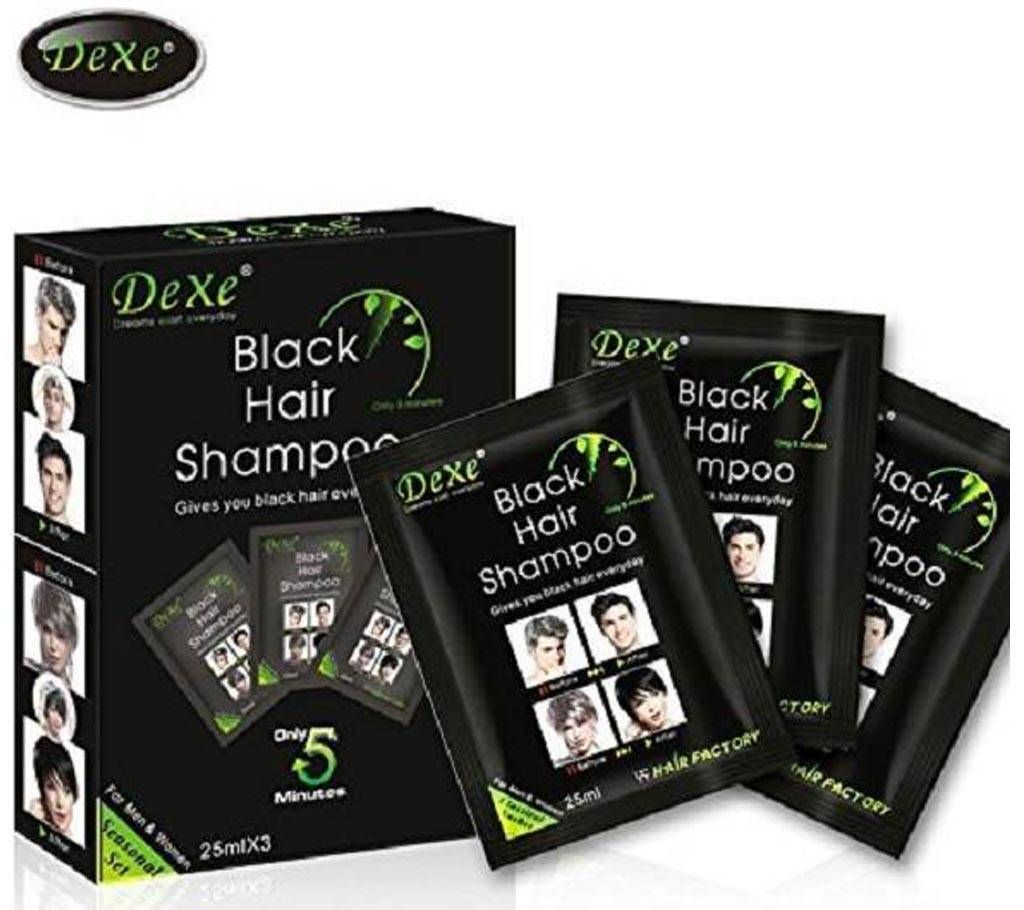 dexe black hair shampoo (10 pcs)