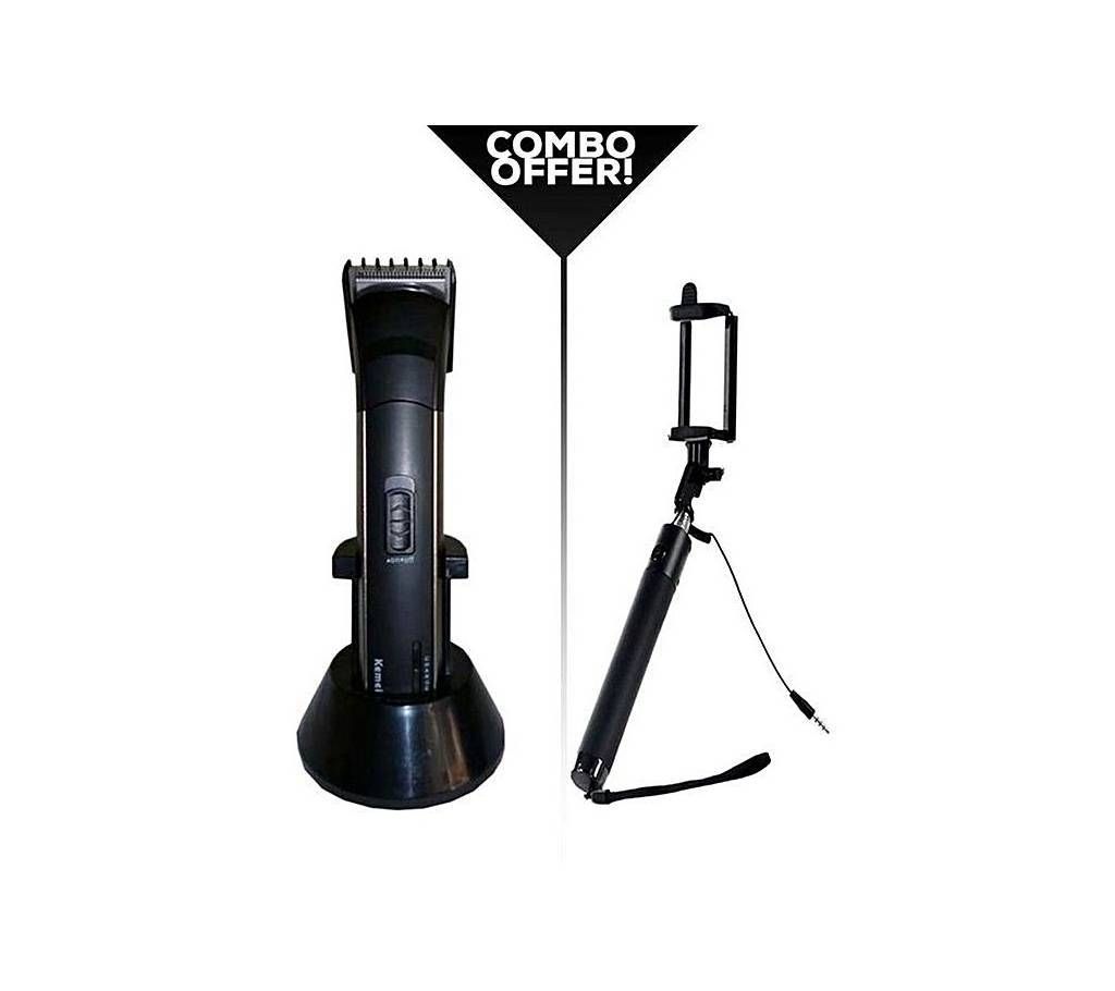 Combo Pack Kemei KM-2599 Rechargeable Trimmer