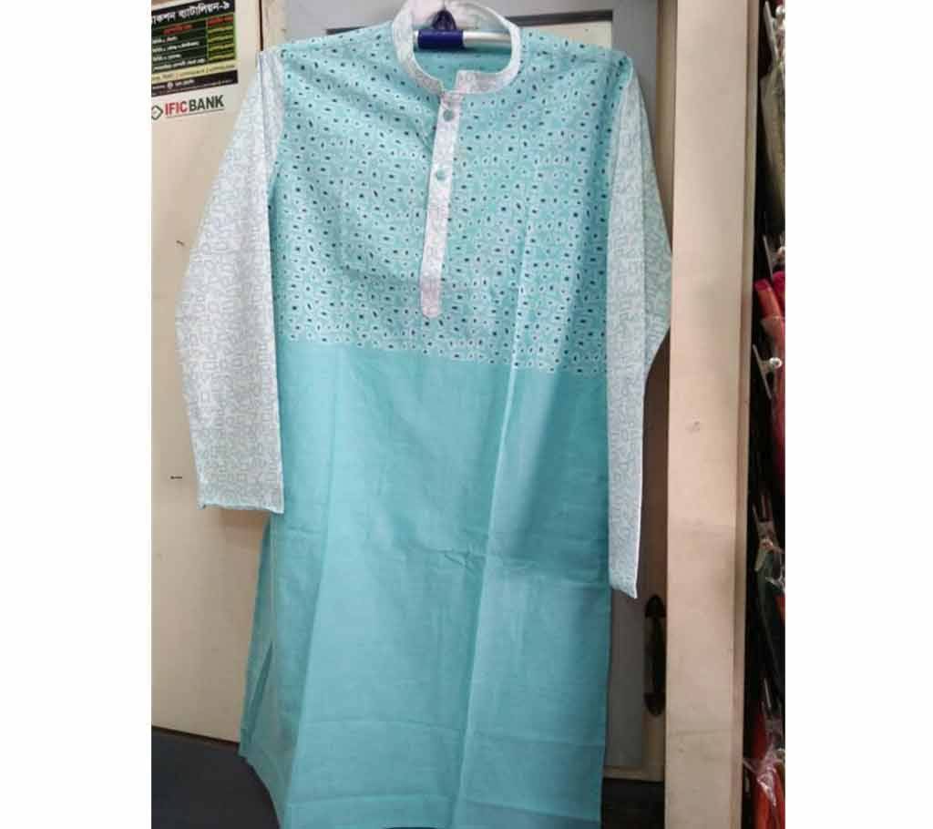 Sky blue cotton punjabi