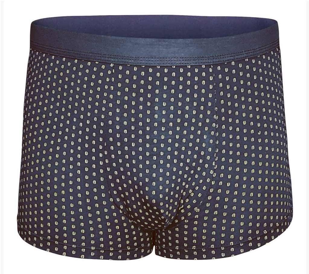 Navy Blue Men's Cotton Boxer Underwear-0218UW