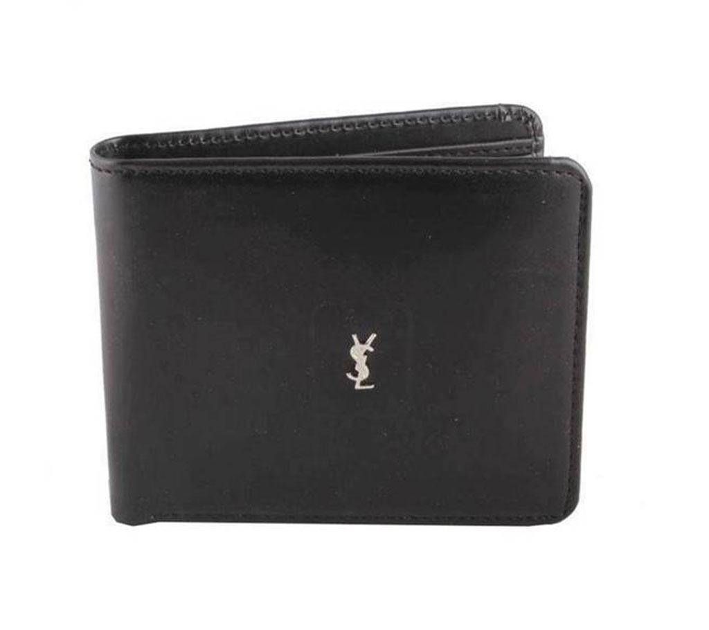 YSL Leather Wallet For Men - Black