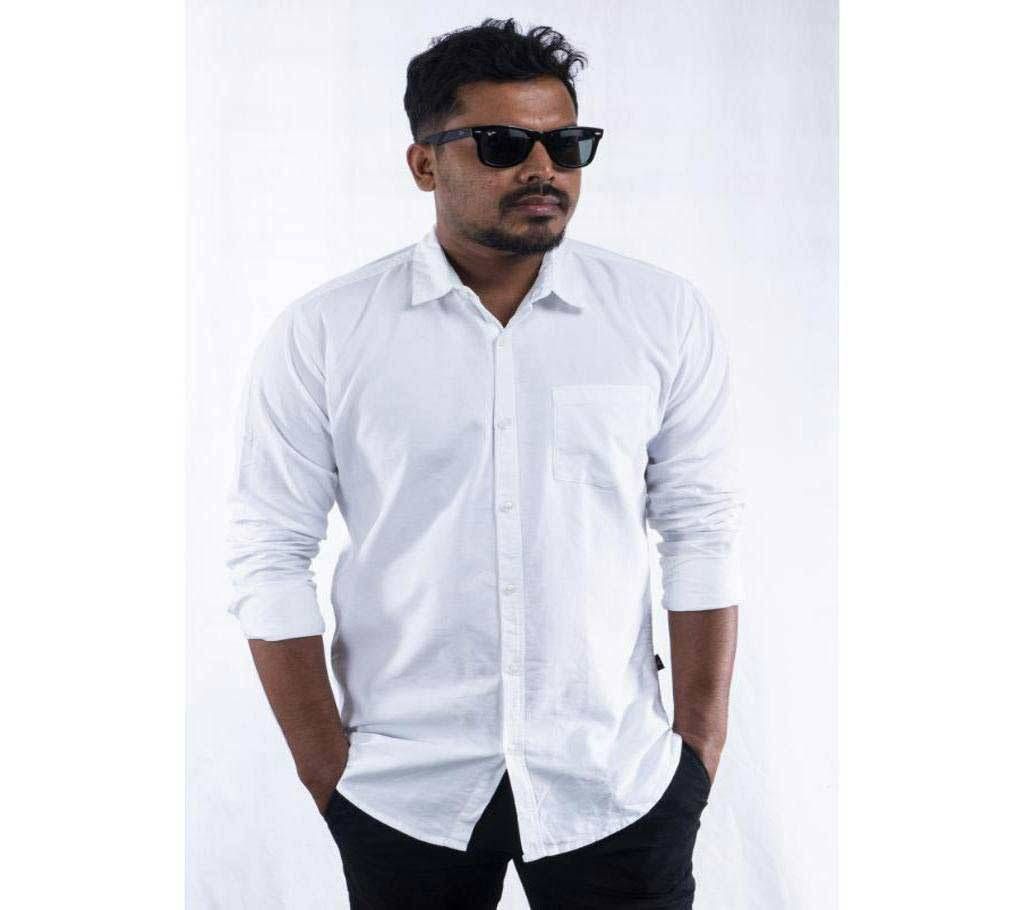 Full sleeve casual Oxford shirt for men