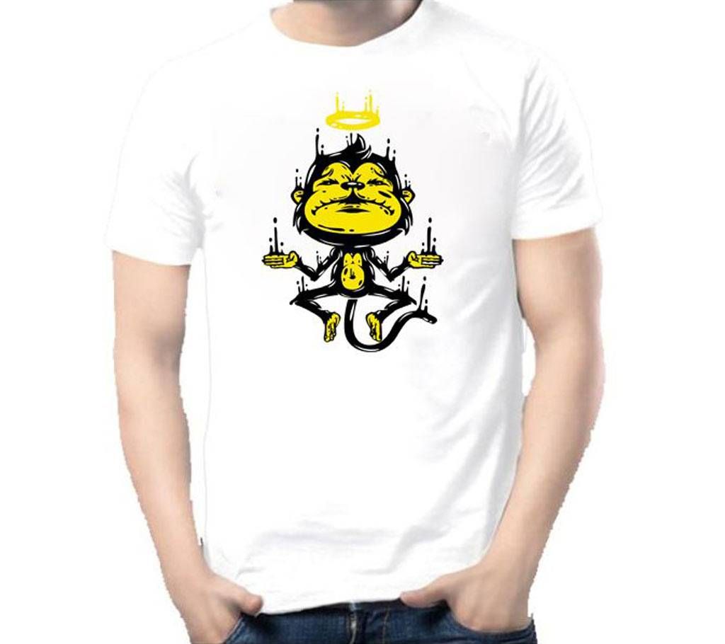 Monkey Gents Half Sleeve Cotton T-Shirt