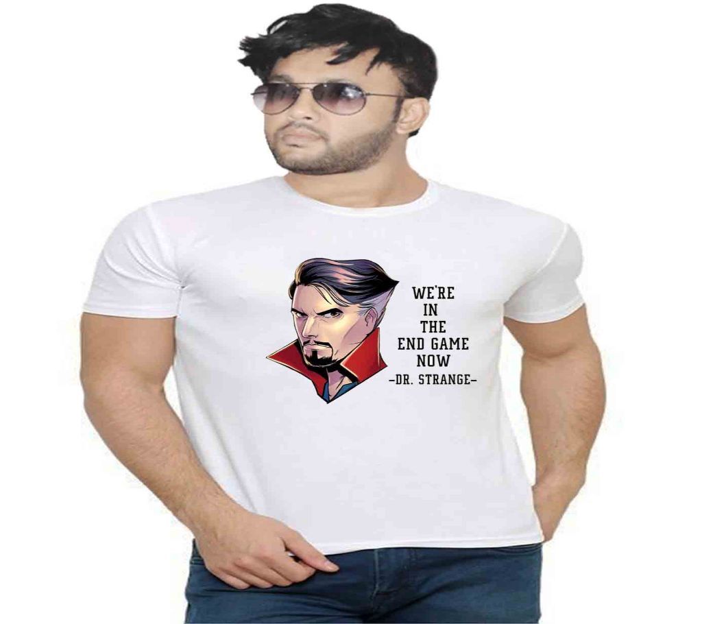 End Game Graphic Print Round Neck T-Shirt for Men