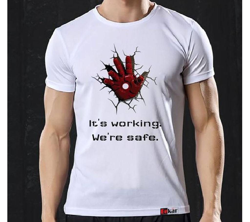 It's Working Were Safe Menz Half Sleeve T-Shirt