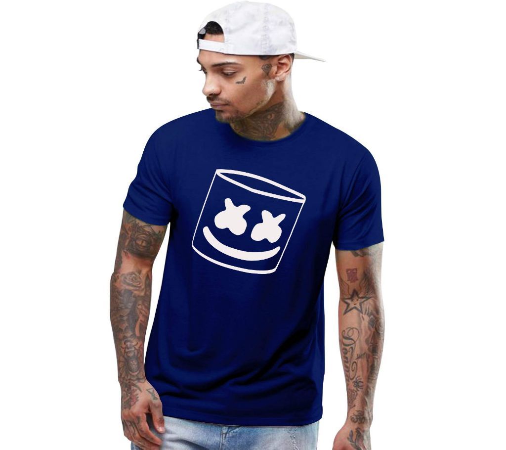 Mens Drum Cotton Round Neck  t-shirt
