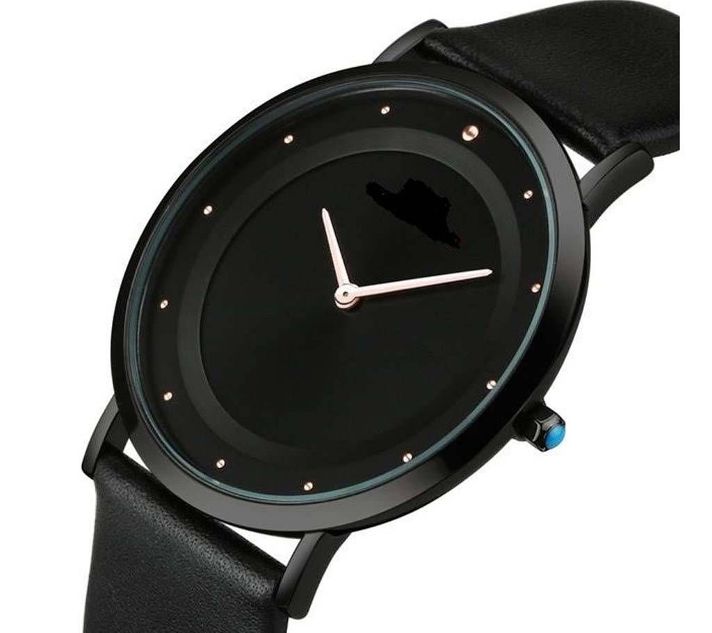 Pu Leather Analog Gents Watch-Black (Copy)