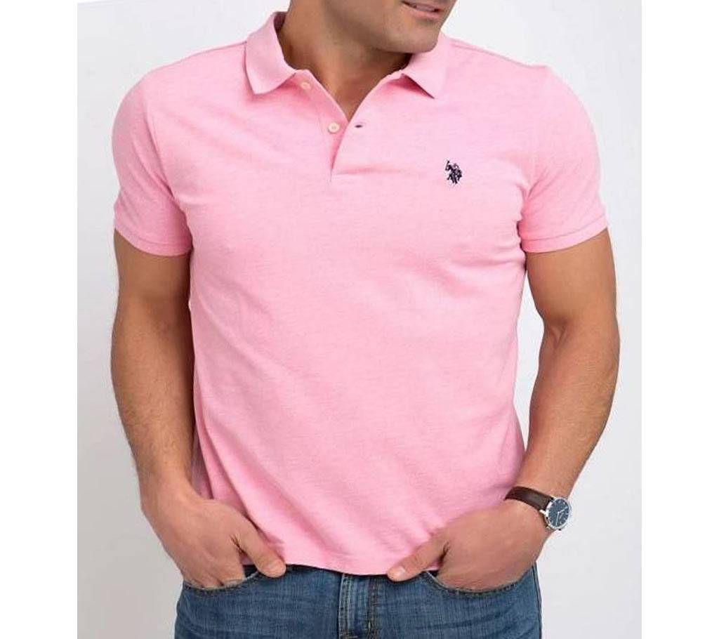  Pink Color U.S Polo Mens Polo Shirt