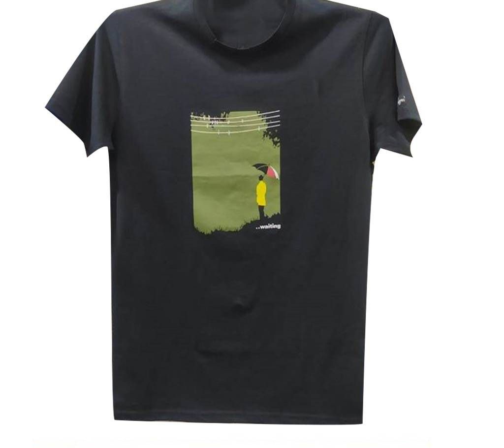 Waiting Half Sleeve Cotton T Shirt For Men 
