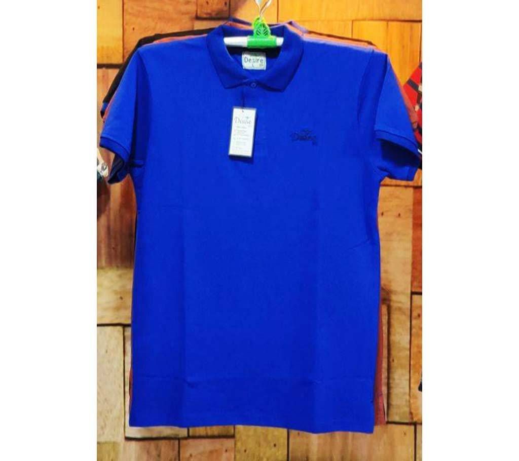 Half Sleeve Cotton Polo shirt for men -Blue 