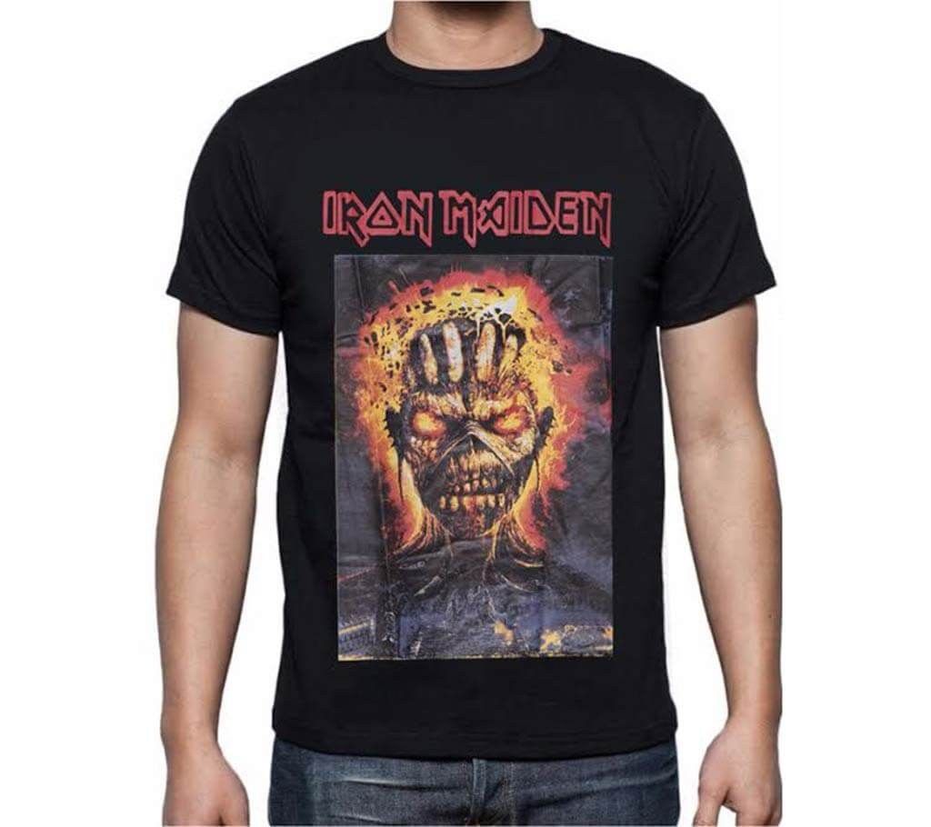 Iron maiden Men's Round Neck T-Shirt (Black)