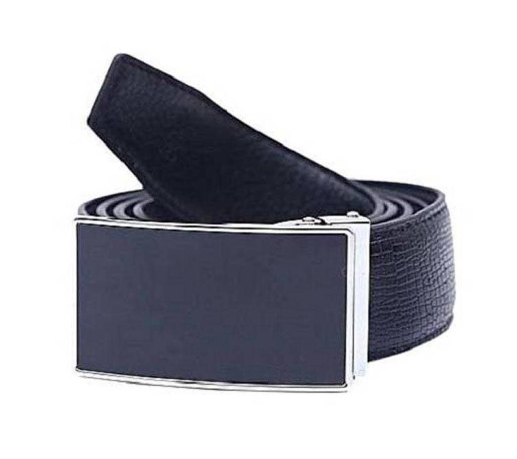 Black Artificial Leather Casual Belt for Men