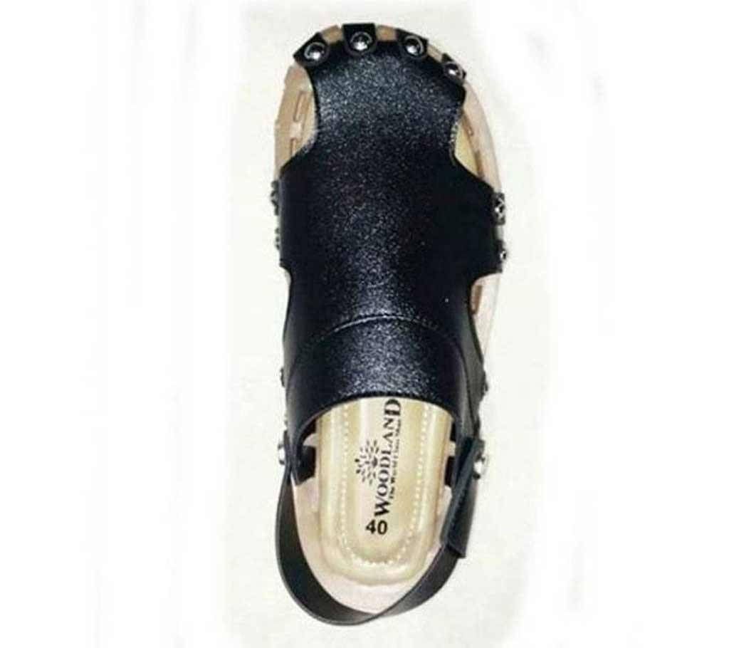 Woodland Leather Sandal-Black