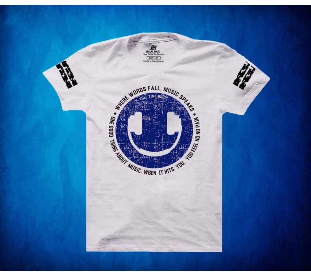 headphone printed t shirt for men 