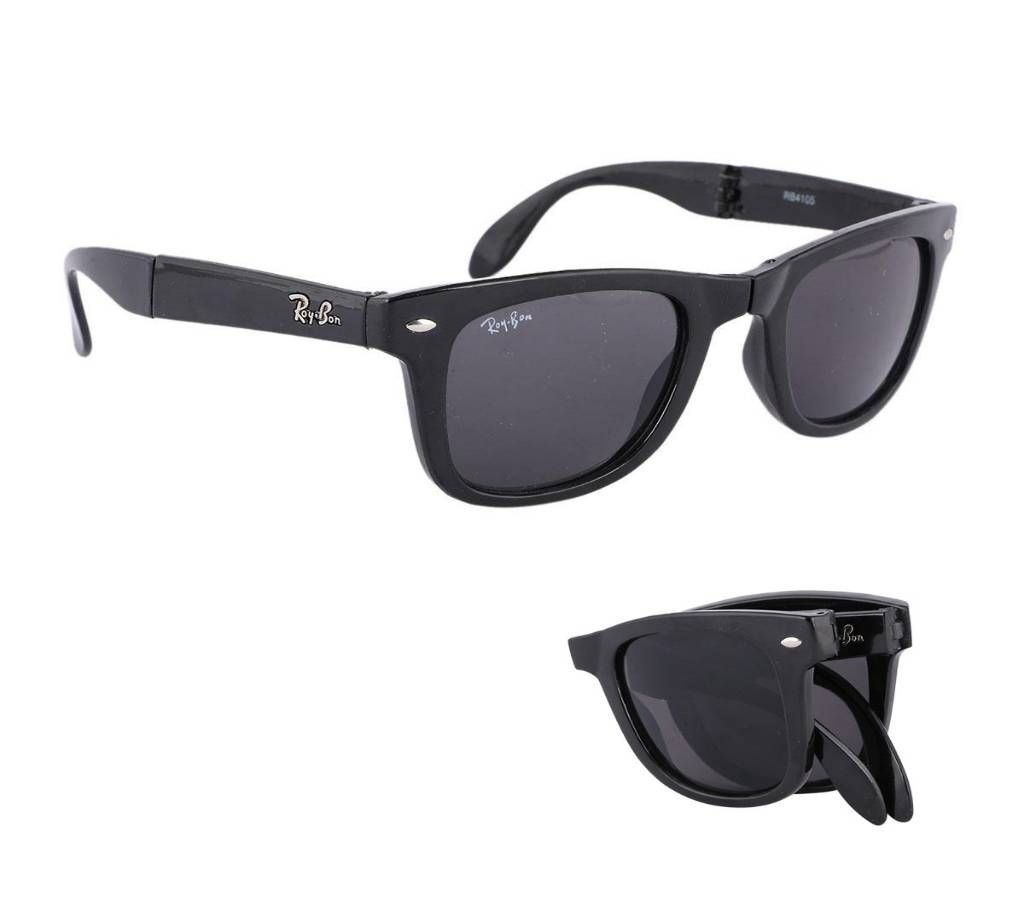 Black Folding Sunglasses for Men