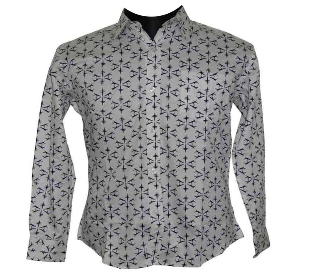 Navy Blue Print Shirt