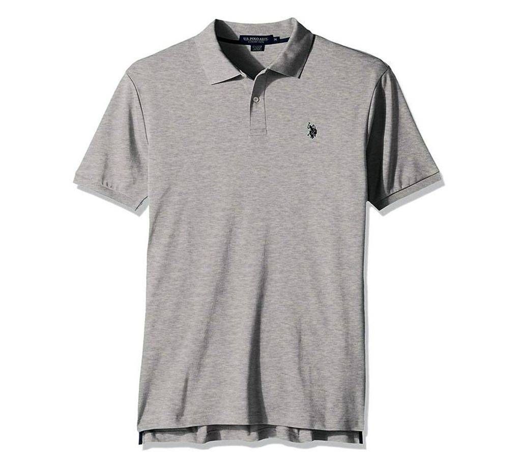 Mens Solid Color Short-Sleeve Polo Shirt