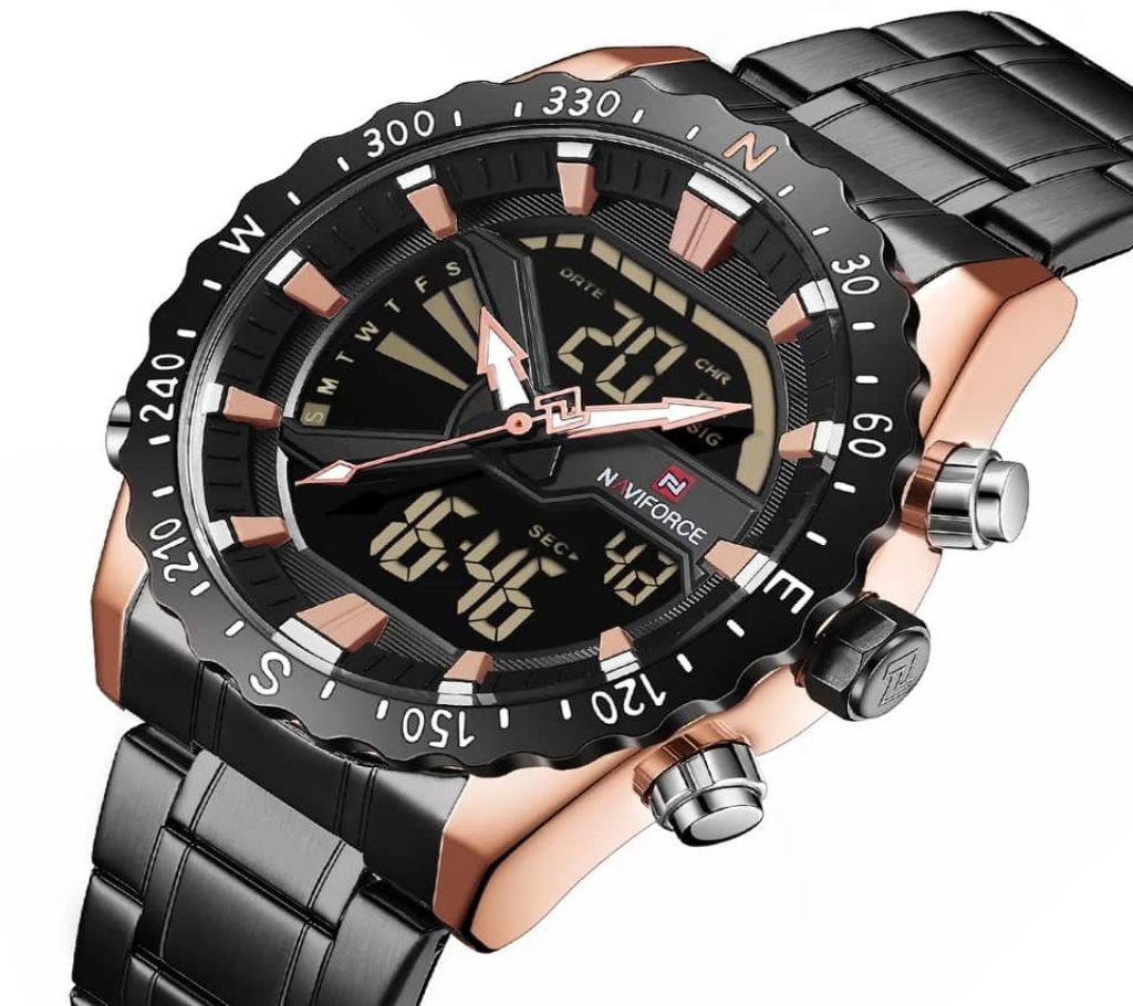 NAVIFORCE 9136 Dual Time Luxury Watch for men- Naviforce