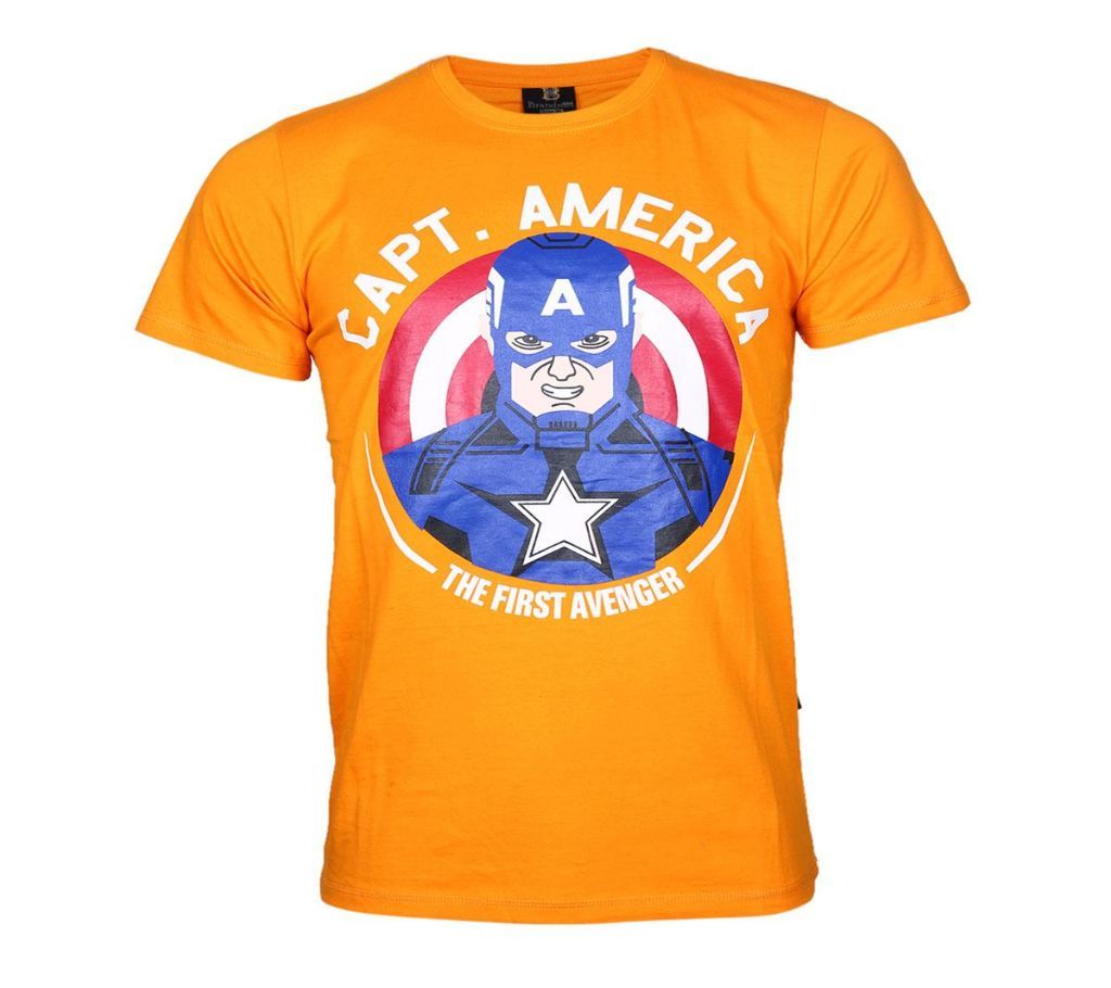 Orange Color Cotton Half Sleeve T Shirt