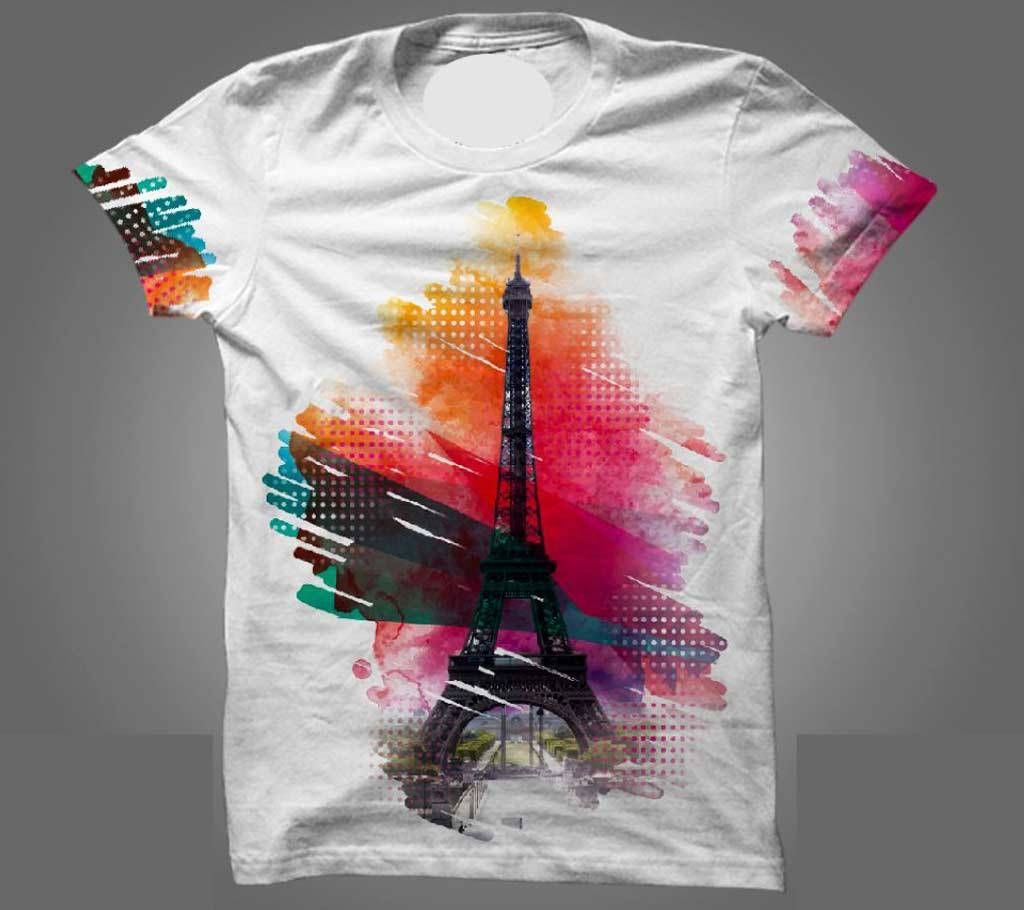 Paris Menz Half Sleeve T Shirt
