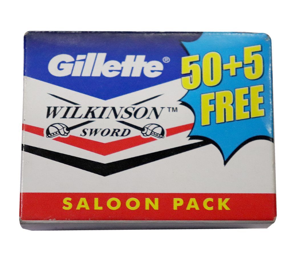 Gillette Wilkinson Sword Stainless Steel Blade Saloon Pack (India).