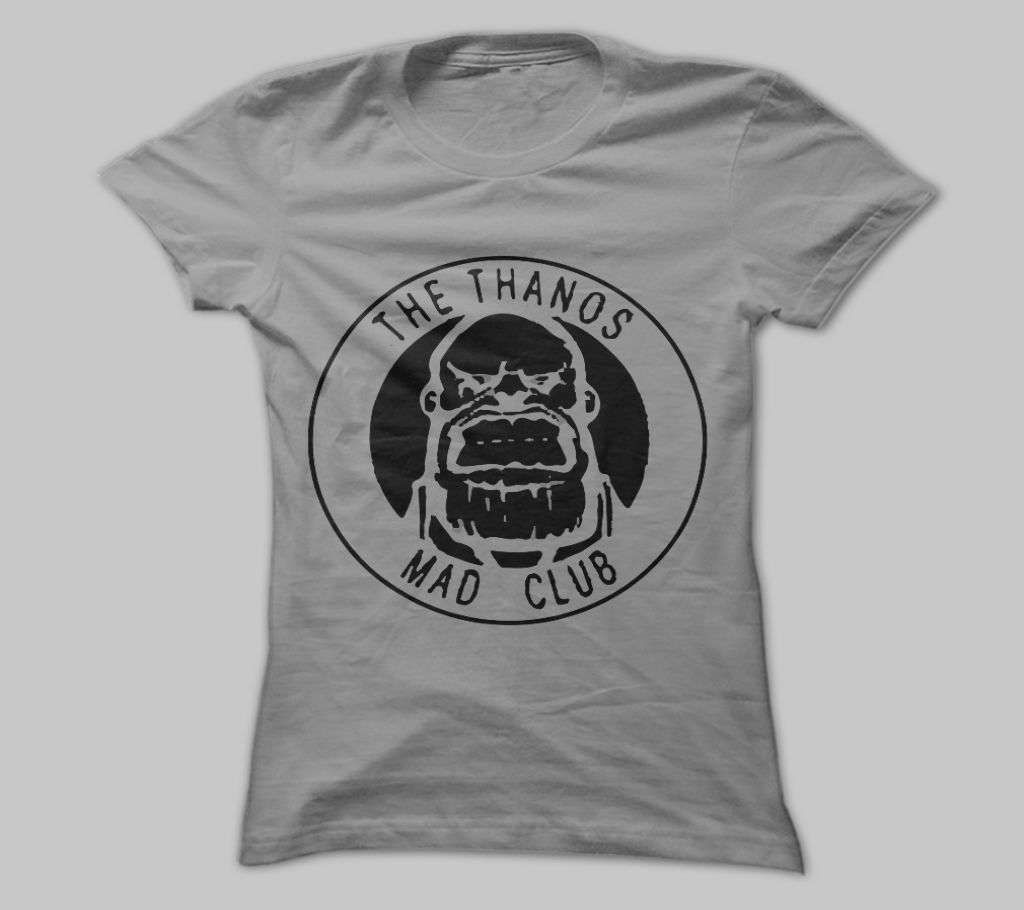 THE THANOS MAD CLUB ASH COTTON TSHIRT FOR MEN