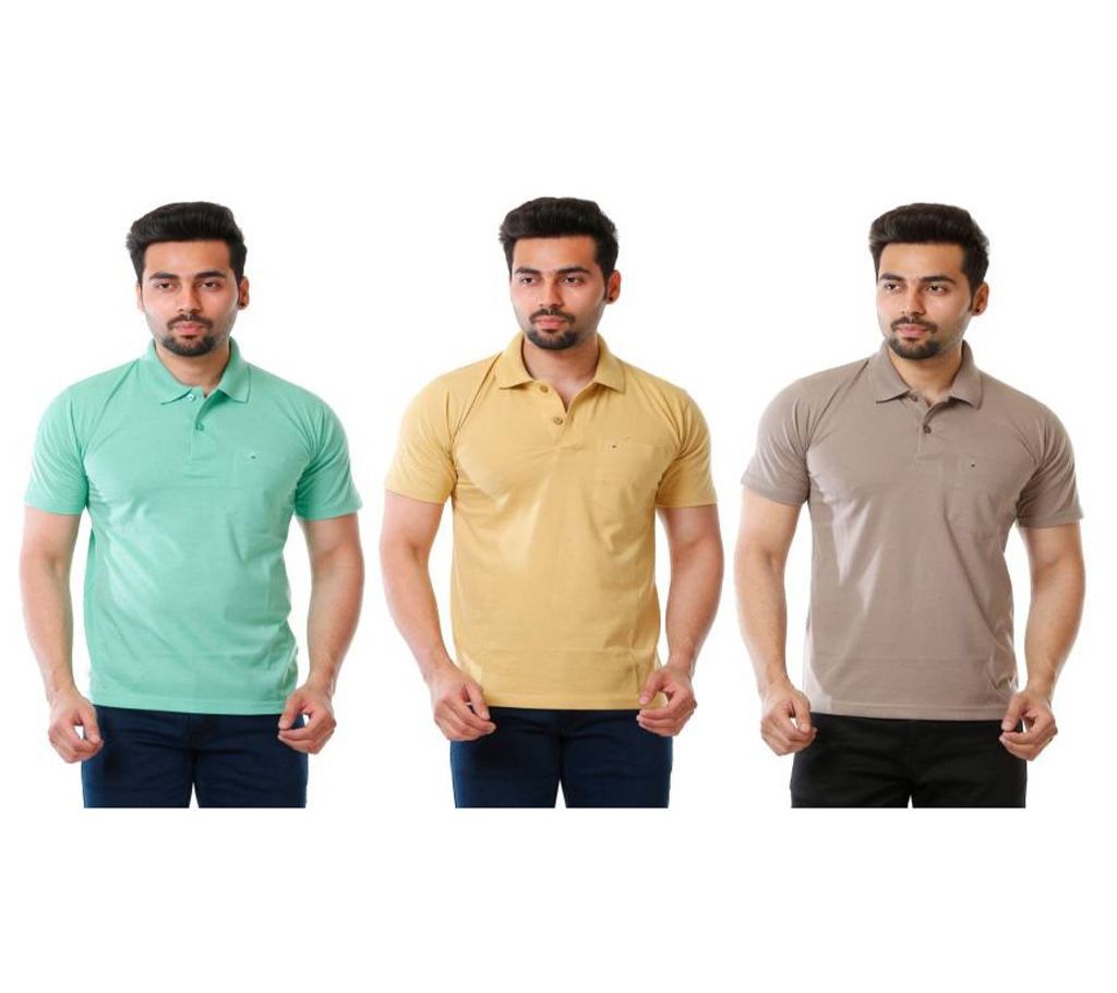 Polo T shirt 100% cotton combo offer 3 pcs